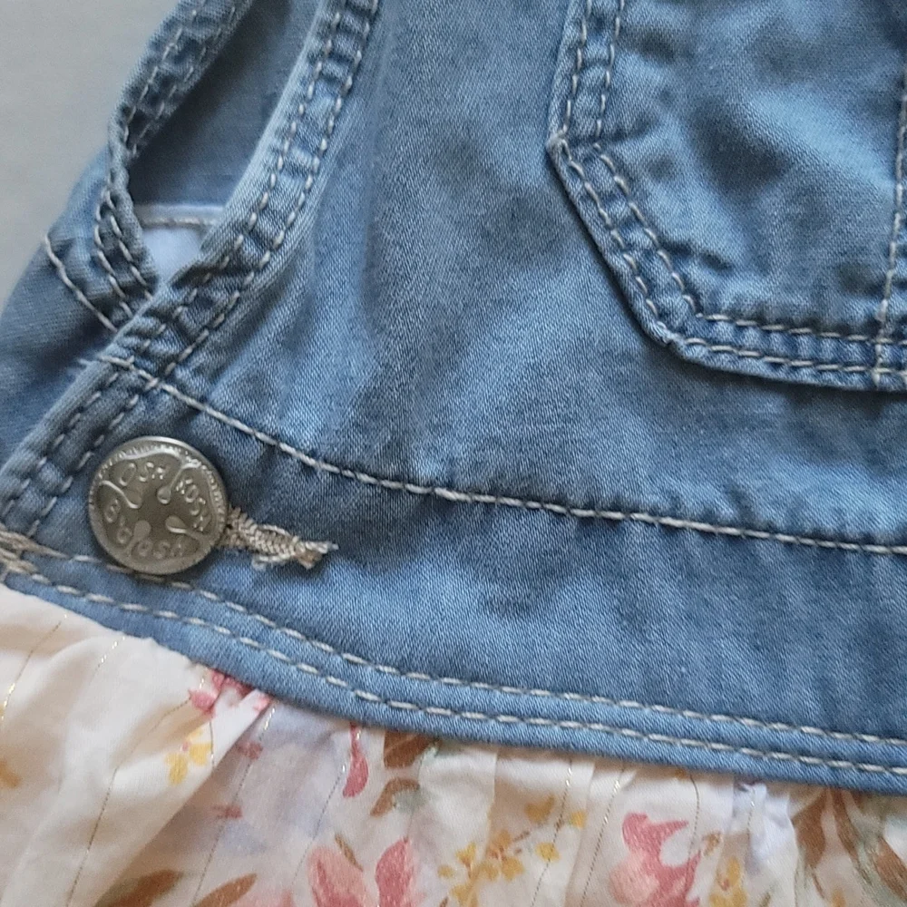 Girls Denim Jumper Western Prairie Dress Oshkosh Bgosh 2T